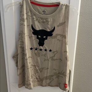 Under Armour Women's Bull Graphic Muscle Tee - Beige